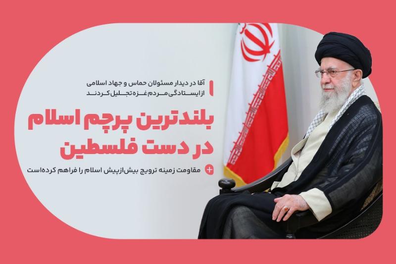بلندترین پرچم اسلام در دست فلسطین